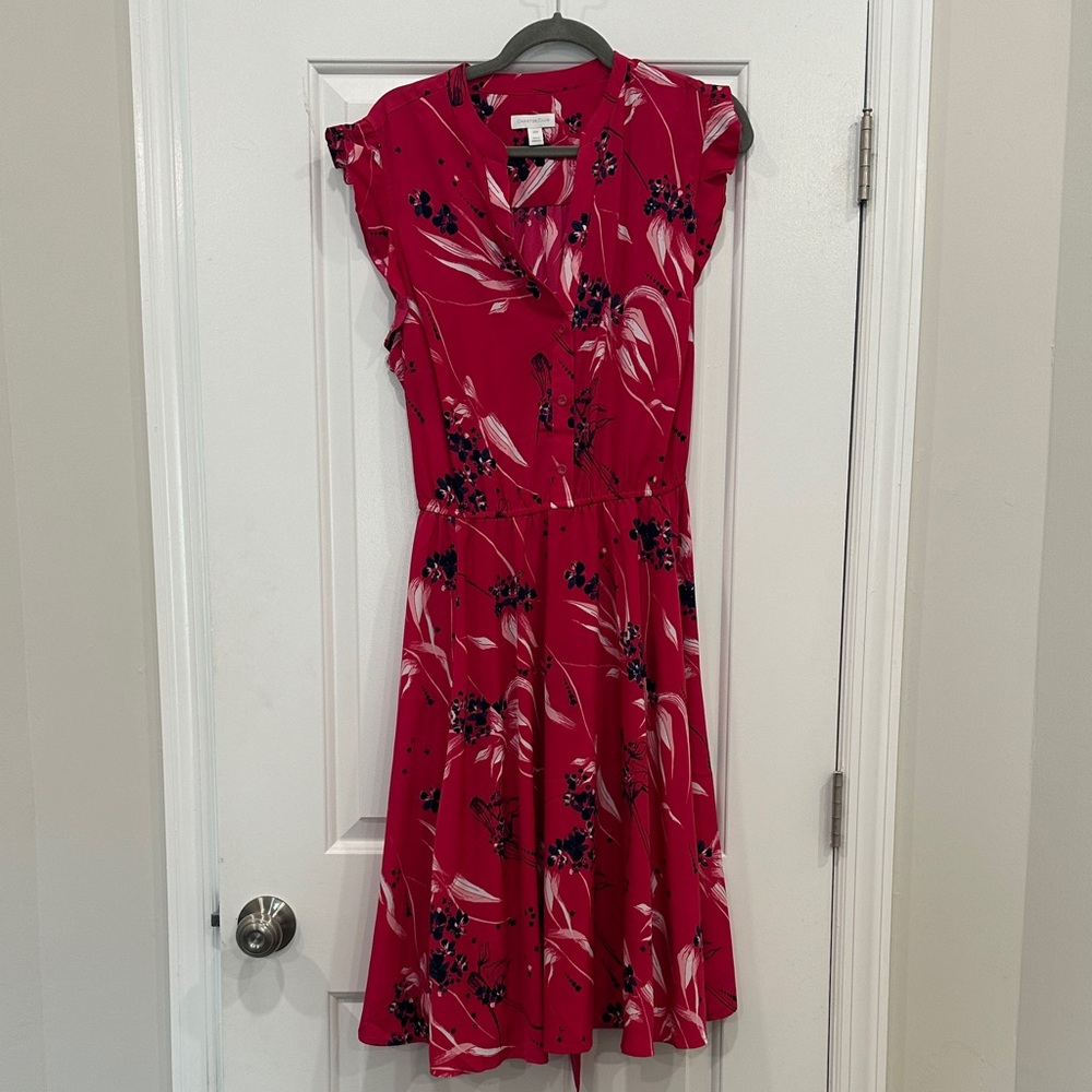 Charter Club Fuchsia Floral Midi Dress